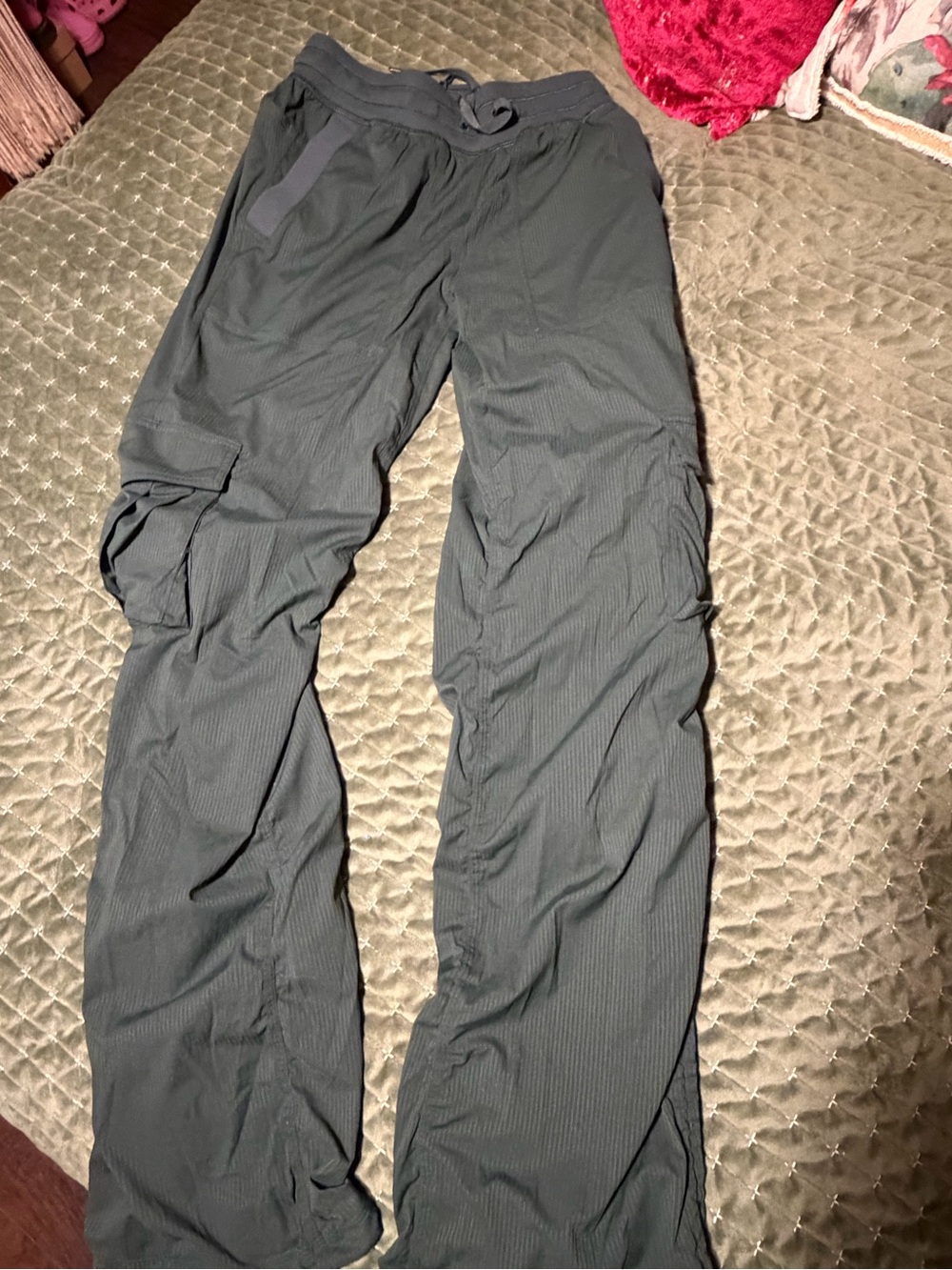 Lululemon Dark Green Cargo Lounge Pants